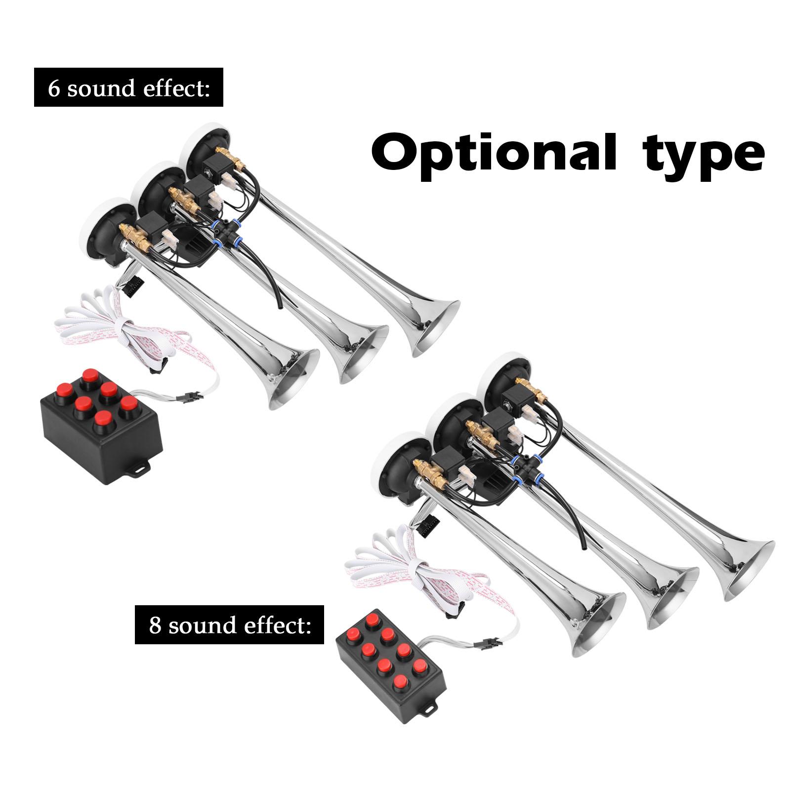 110db Three Tube Horn Car Horn 12.0V 24V   Loudspeaker Auto Modification Accessory