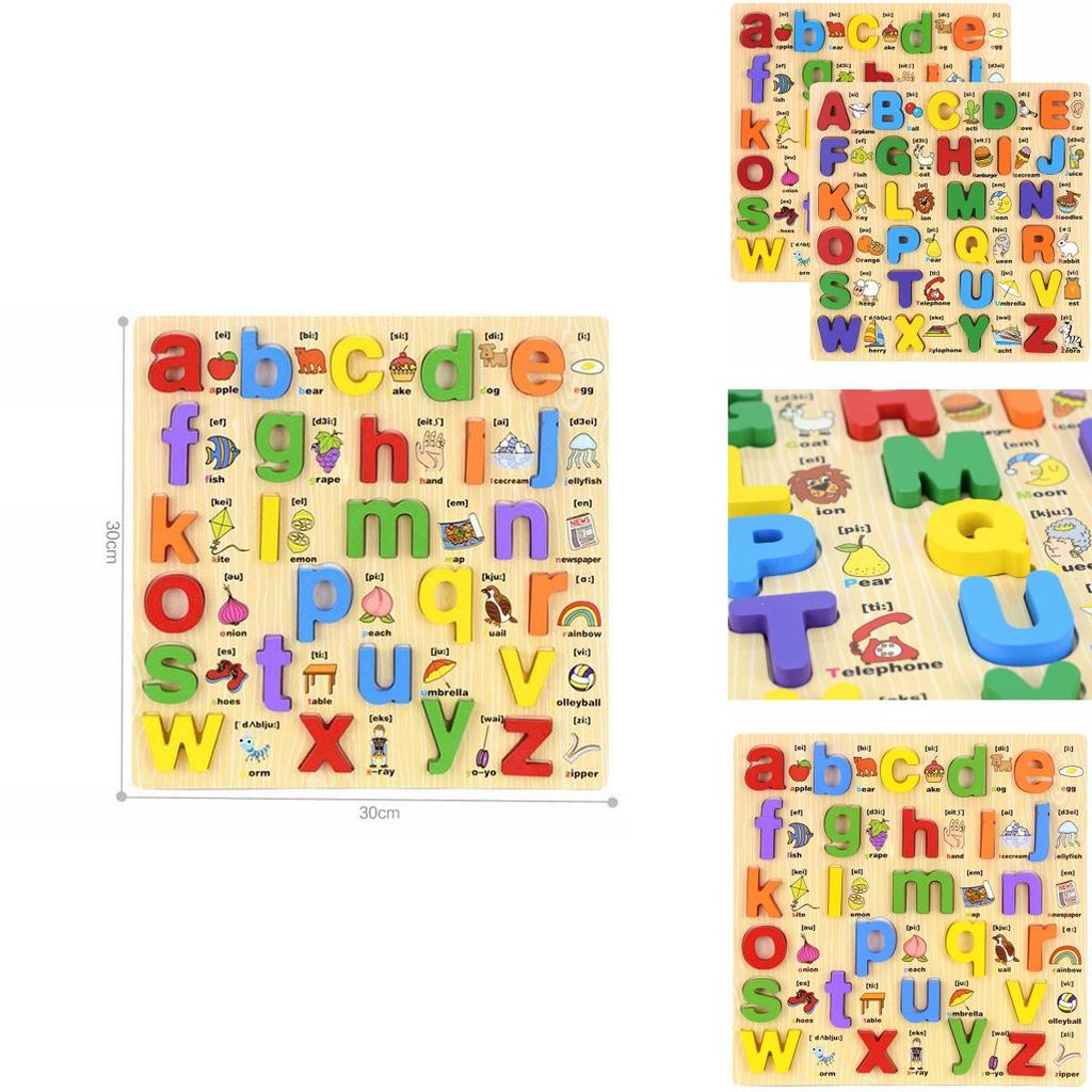 Quality Children Wooden Toy Alphabet Jigsaw Puzzle Educational Gift**