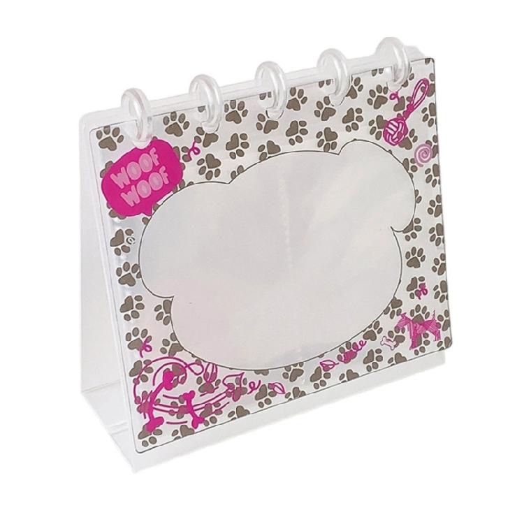 3Inches Mini Calendar Photo Album Standing Picture Album Clear Photo Card Holder With 20 Pocket Tabletop Display