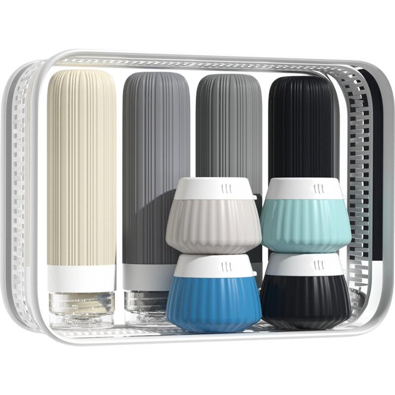 

8pcs 90/40ml Silicone Travel Bottles Set for Toiletry Cosmetic Empty Container Squeeze Leakproof Refillable Bottle For Lotion 8pcs&Silicone