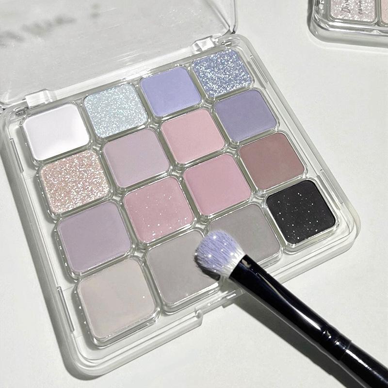 Sechzehnfarbige Sonnenuntergangs-Magie Lidschattenpalette Perlmutt Matt Erdfarben Koreanisches Make-up Lidschatten