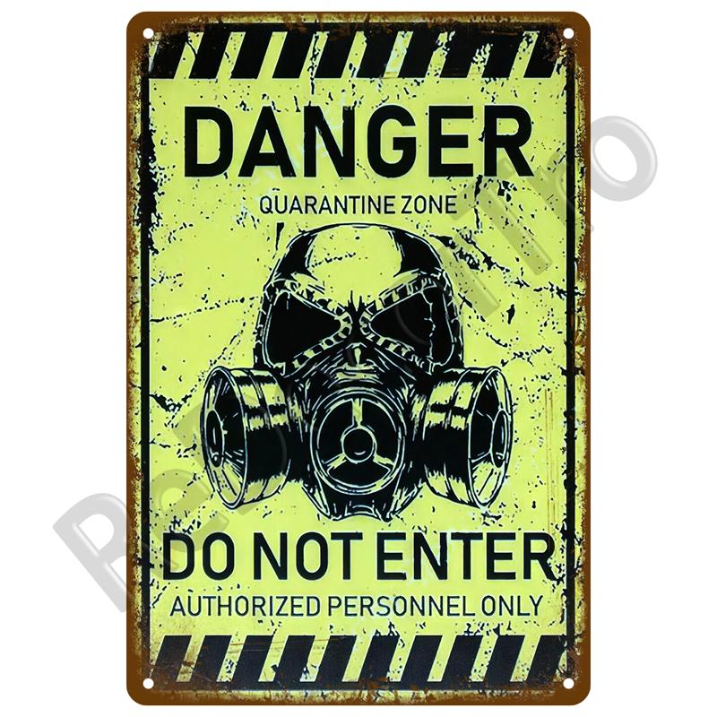 Caution Warning Metal Sign For Safety Signs Danger Beware Tin Sign Plate Home Wall Decor Vintage Plaque Home Art Painting Poster