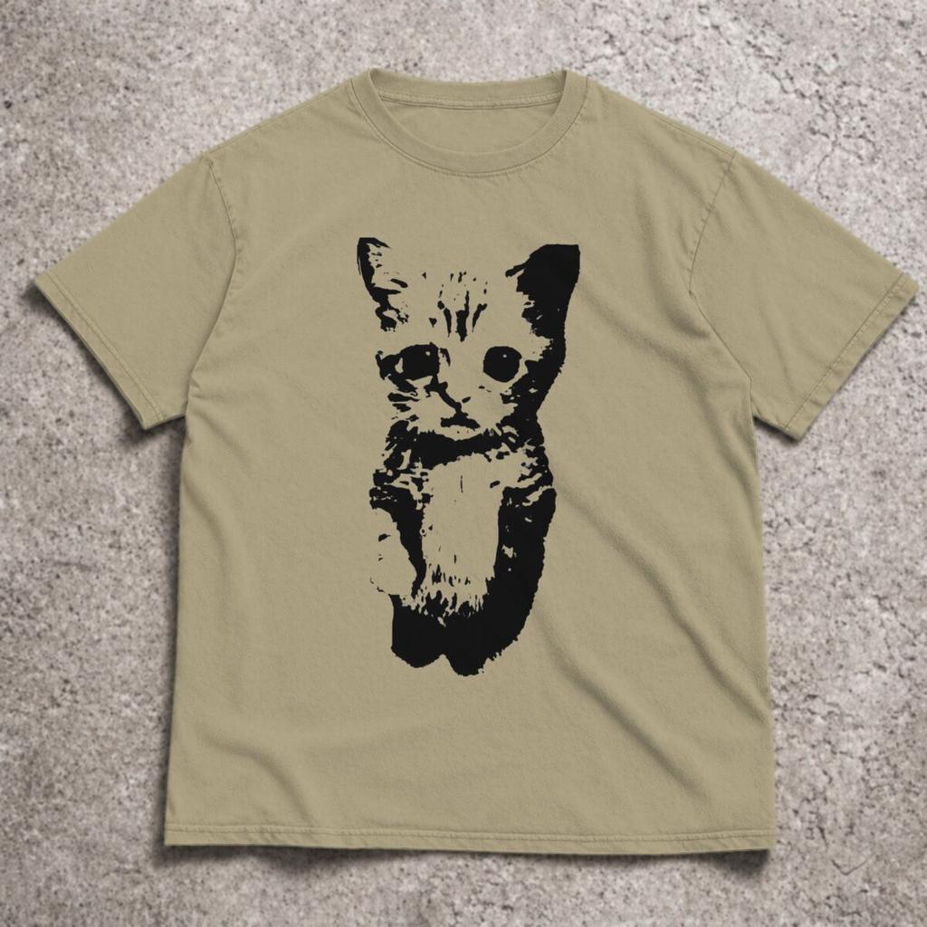 Unisexs Casual Short Sleeve O Neck Tops Funny Cat Meme Tshirt For Unisex Unisex Streetwear Funny Cat Meme Print Tshirts