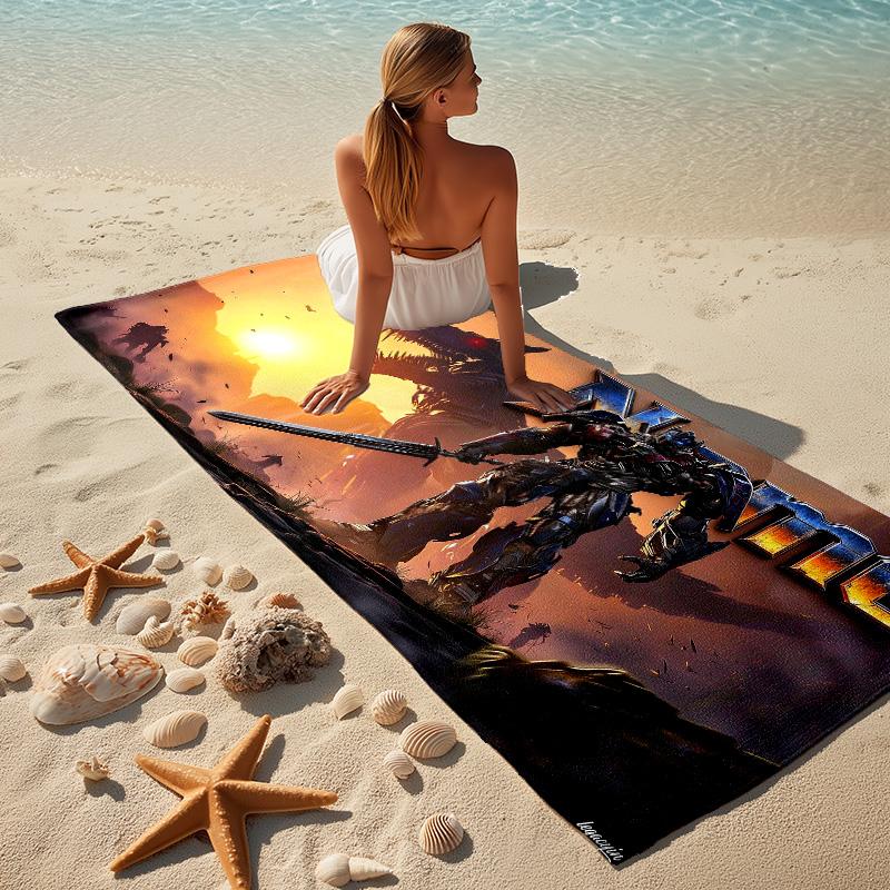 Custom Name Transformers Stylish printed beach towel,a quick-drying, absorbent mat suitable for the beach, pool, gym, and travel fans gift