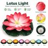 Colorful LED Lotus Light Foam Petal Artificial Lotus Flower New Floating Lamp  Garden Decor