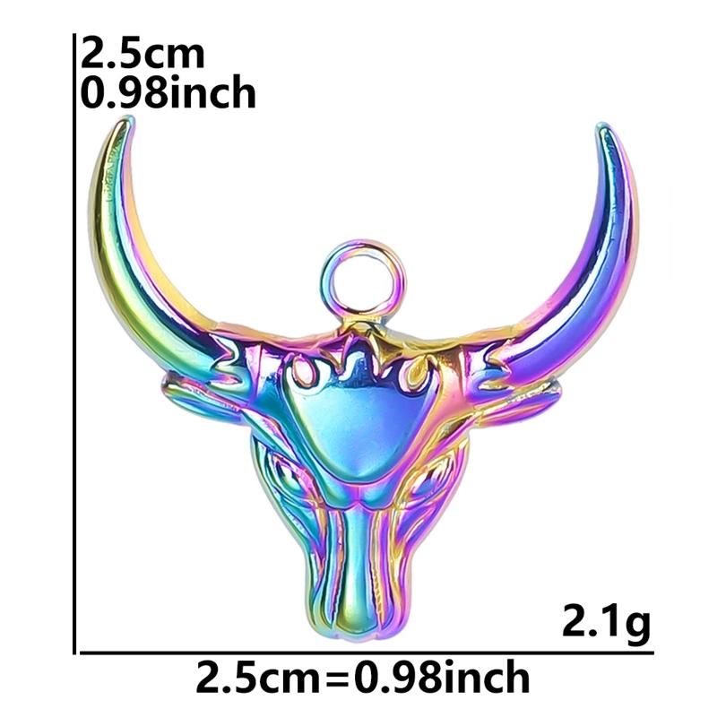 Fashion Rainbow Color Stainless Steel Butterfly Charms For Jewelry Making Supplies Animal Pendant Charm Bee Wolf Insect Findings
