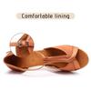 Women Tango Ballroom Latin Waltz Dance Girls Party Shoes High Heeled 7CM