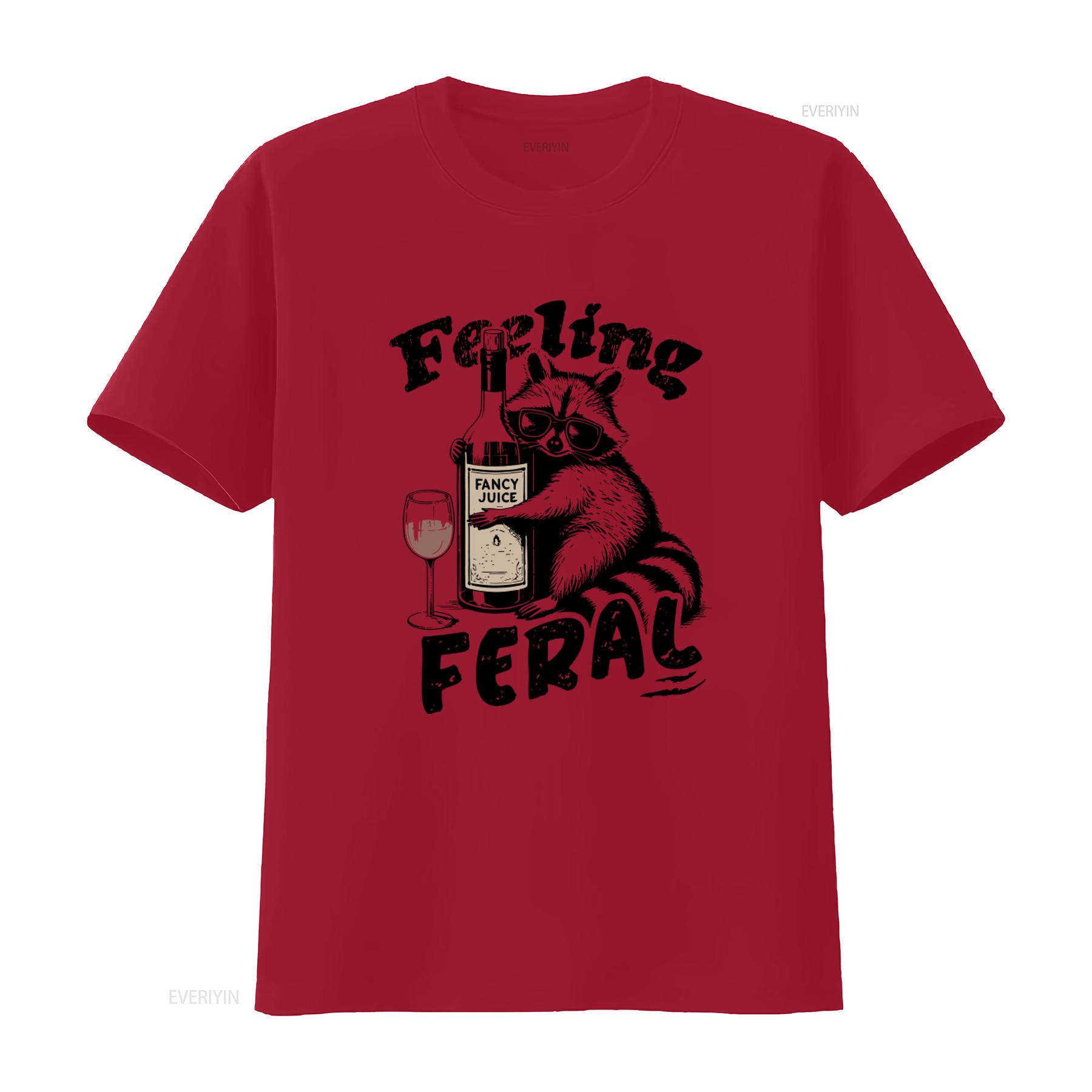 Feeling Feral Funny Raccoon T Shirt Sarcastic Trash Panda with Vintage Adult Humor Oversized Retro Grunge Design in Sunglasses S
