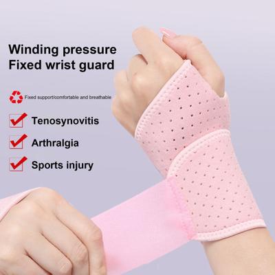 Sports Wristband Wrist Brace with Compression Support Adjustable Breathable Fabric Fastener Tape Wrist Wrap Fitness