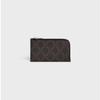 Used CELINE Zipped Card Holder / Triomphe Canvas