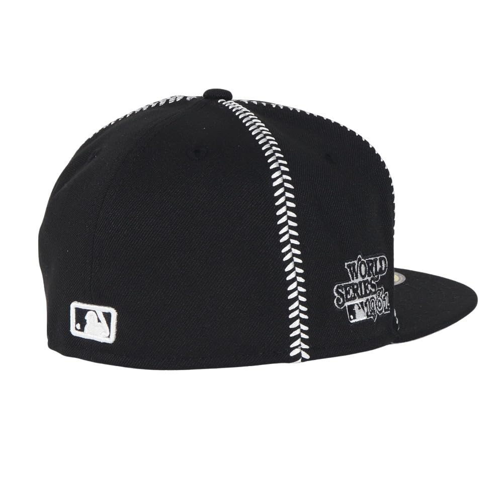 New Era 59FIFTY MLB Ball Stitch LA Size 7 5950 BALL STITCH WSSP LOSDOD NER36C5358 Cap, Black, 3/8, BLK, 14388873,