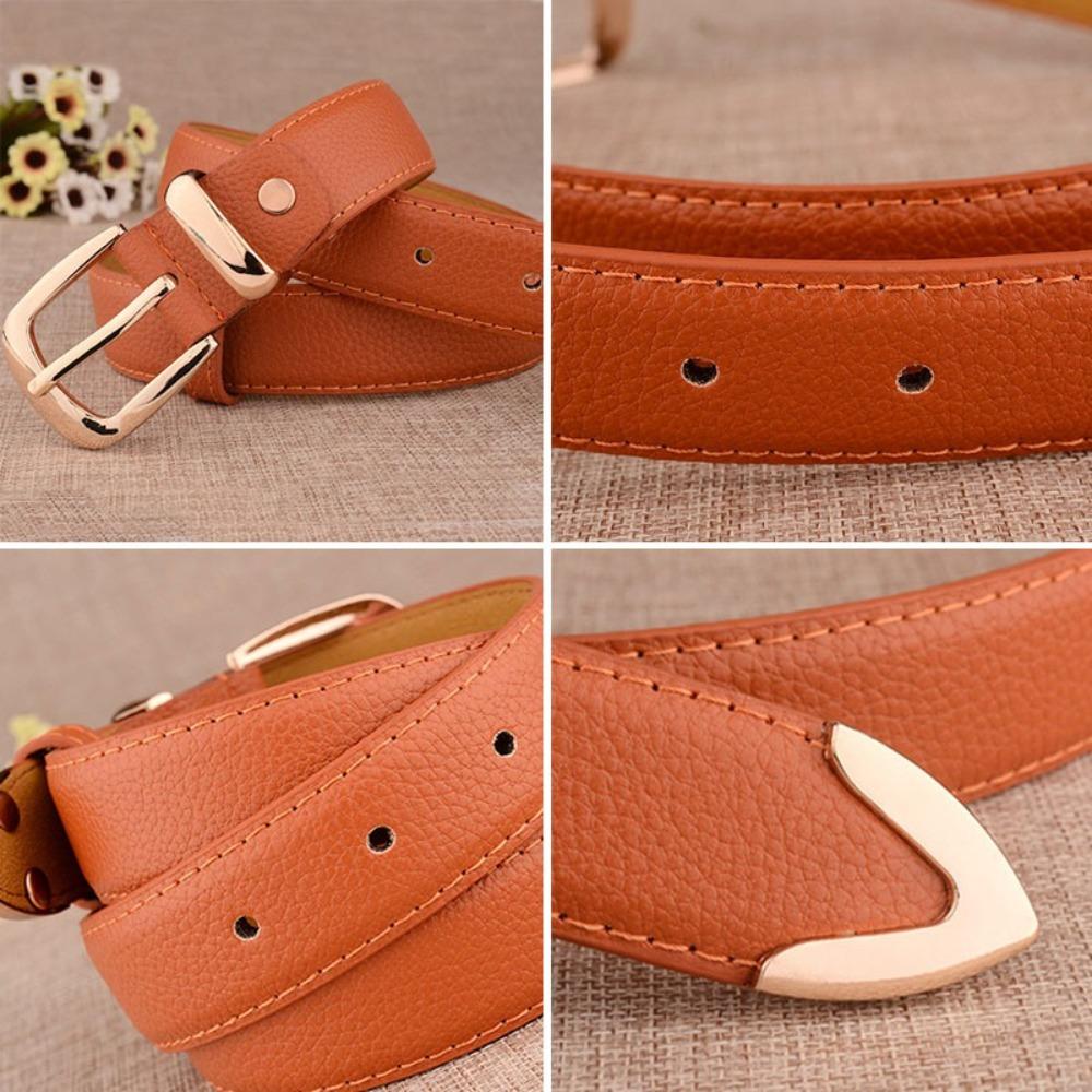 Adjustable Waistband Belts Simple Leather Belt Trend Women's Belt  Dresses