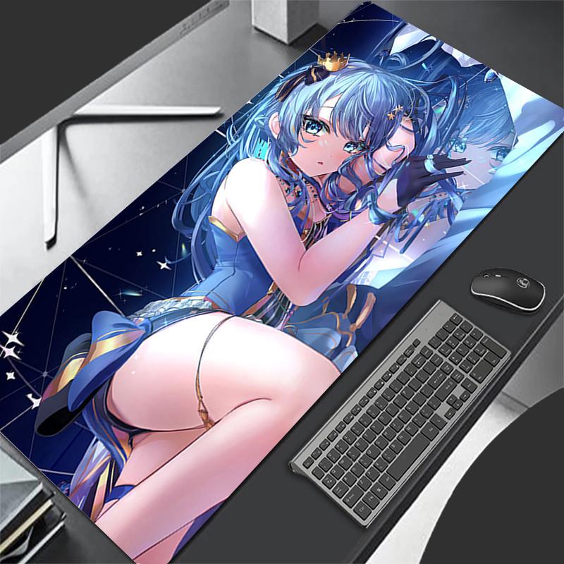 Large Mouse Pad Gamer Keyboard Pad Hololive Hoshimachi Suisei Mousepad Pc Computer Desk Mat Gaming Pad Mouse Mats For CS GO LOL