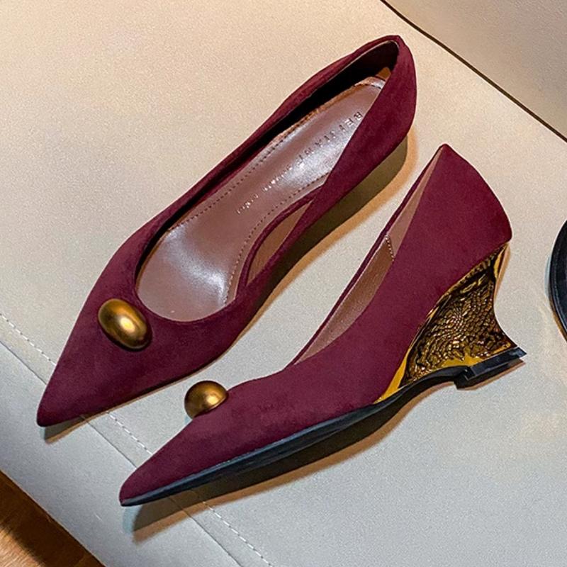 Fashion Pointed Toe Women High Heels Shoes Shallow Wedges Sexy Fashioin Shoes Summer Dress Woman Pumps 2025 Designer Chaussure Femme