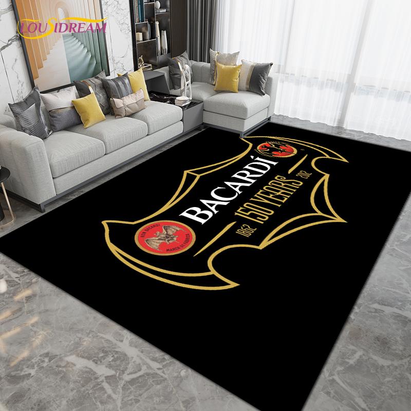 Bacardi Rum Area Rug Large Carpets Rugs for Living Room Bedroom Bedside Kids Room Decoration,Kitchen Bathroom Anti-slip Mat Gift