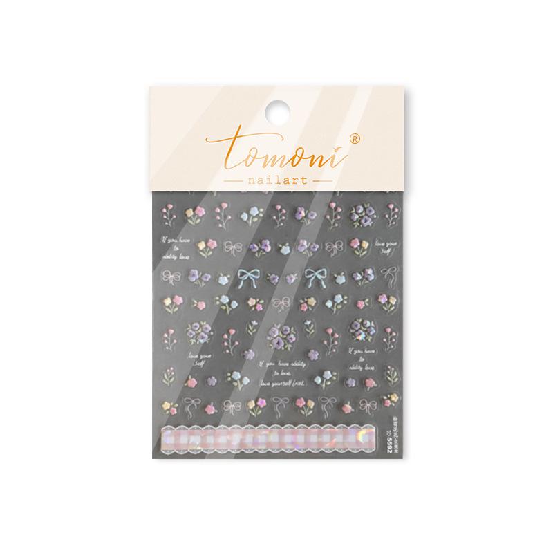 Tomoni Ins Frische Muschel-Nagelsticker - Frühjahrs-Huasu-Stil