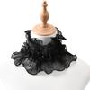 Spring Summer Floral Lace Trim Polyester Neck Scarf Versatile Women's Shirt Collar Design with Ruffled Edge for Stylish