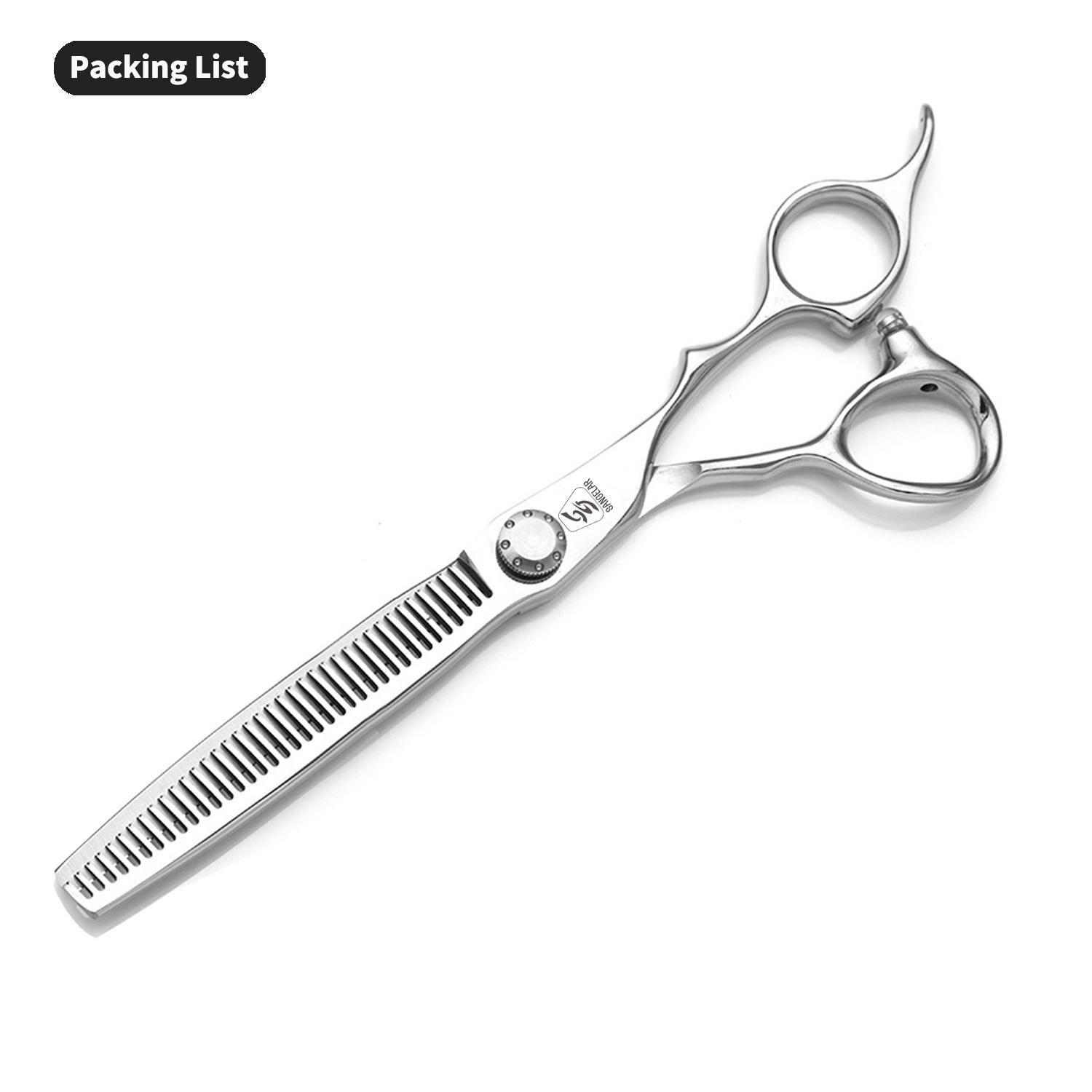 

Sangelar 6,5-дюймовые ножницы для волос, серебро, профессиональные парикмахерские инструменты, профессиональные парикмахерские ножницы для ухода за волосами 6.5 thinning серебряный