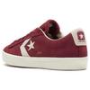 Converse Cons PL Vulc Pro Leather Lace-up Non-slip and Abrasion Resistant Low-Top Board Shoes Unisex Red and White