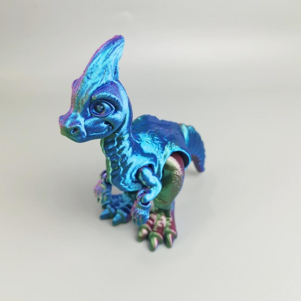 3D Printing Jurassic Tyrannosaurus Rex Triceratops Velociraptor Toy Simulation Dinosaur Animal Figure Joint Movable Boy Gift