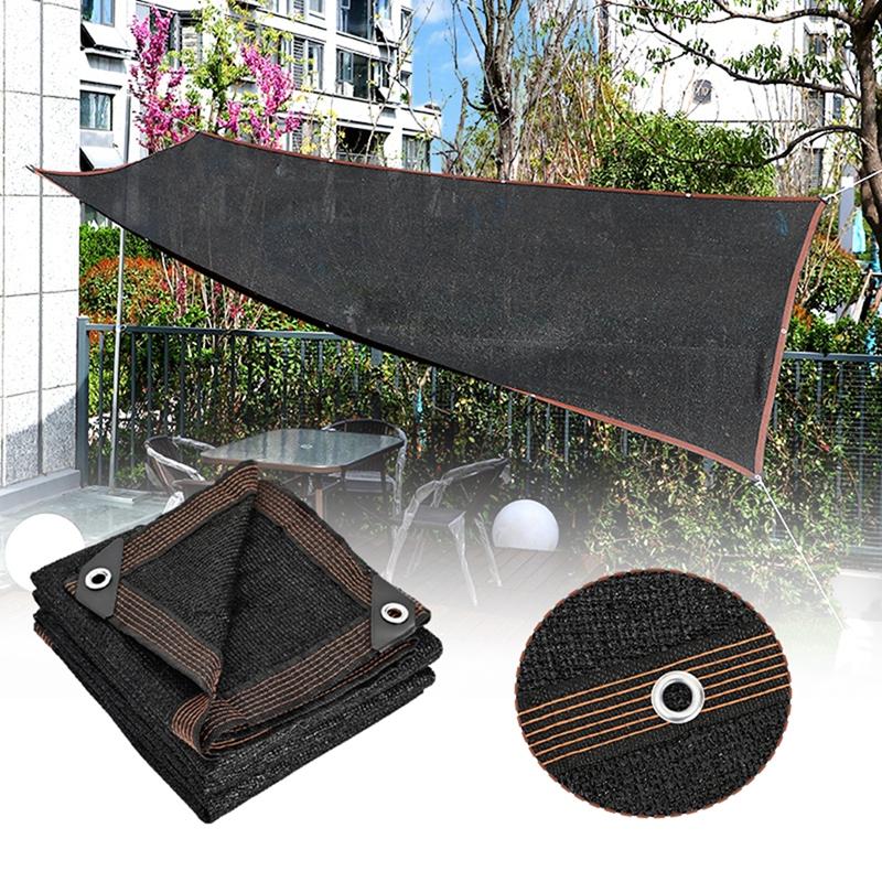 Black Outdoor Sunshade Net Breathable Sun Shade Mesh Sail UV Protection Awnings Durable Shade Netting Sun Shading Cover