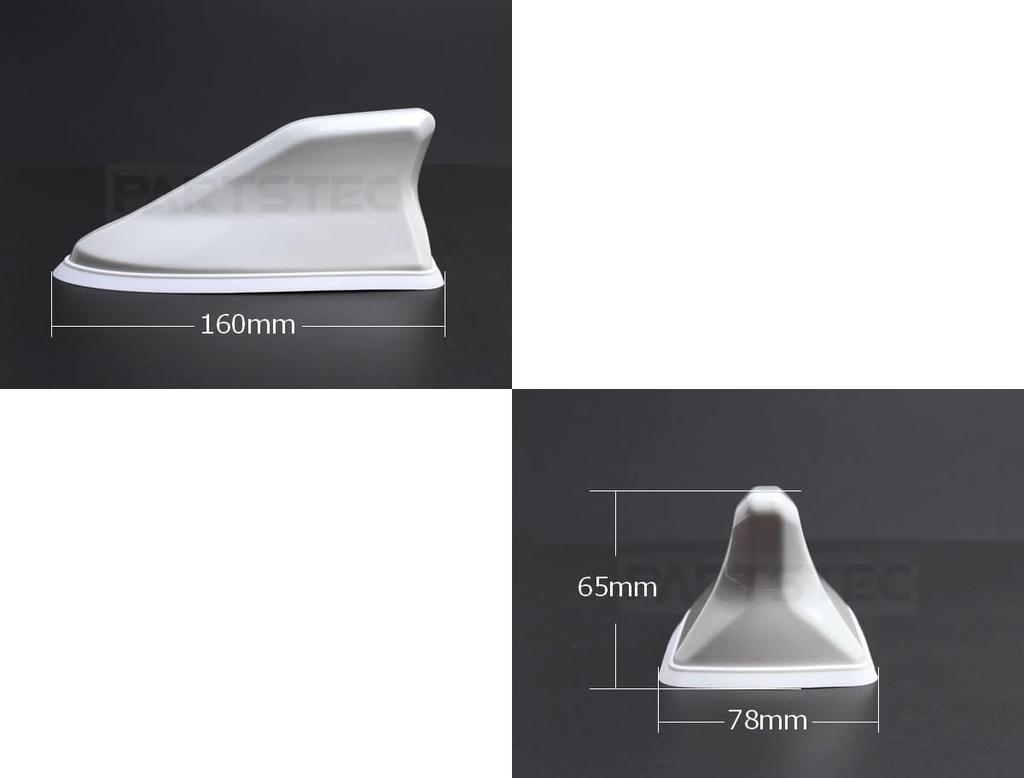 MOTOR POWER Pearl White Shark Antenna with Built-in Booster Radio, Shark Fin Dolphin Antenna,