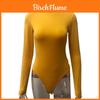 Urban Style Bodysuit For Women With Milk Silk Fabric And Button Details For Casual Wear