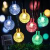 9m Outdoor Solar String Lights - 60 Warm White LEDs, IP65, Adjustable Solar Panel, 8 Modes