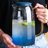 Blue Gradient Borosilicate Glass Water Pitcher & Tea Pot Set