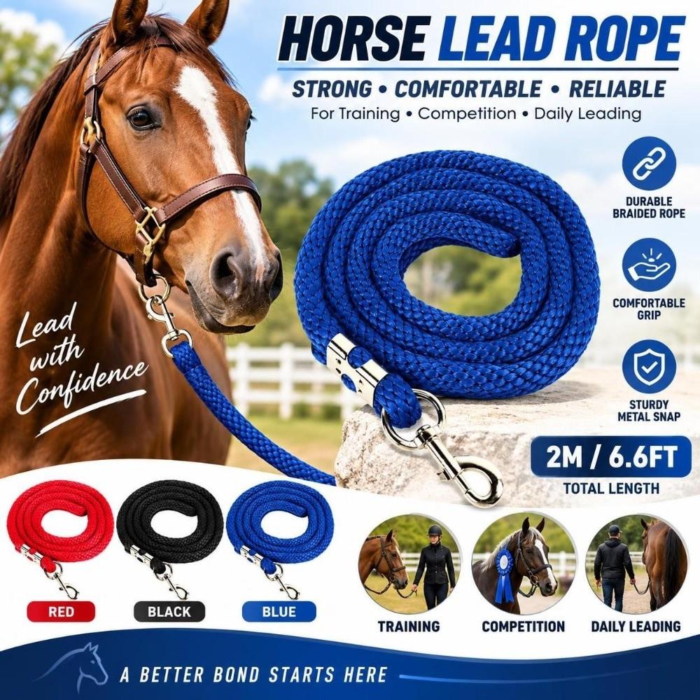 High Tensile Horse Training Rope Heavy Duty Horse Web Lunge Line Horse Lunge Rope Competition