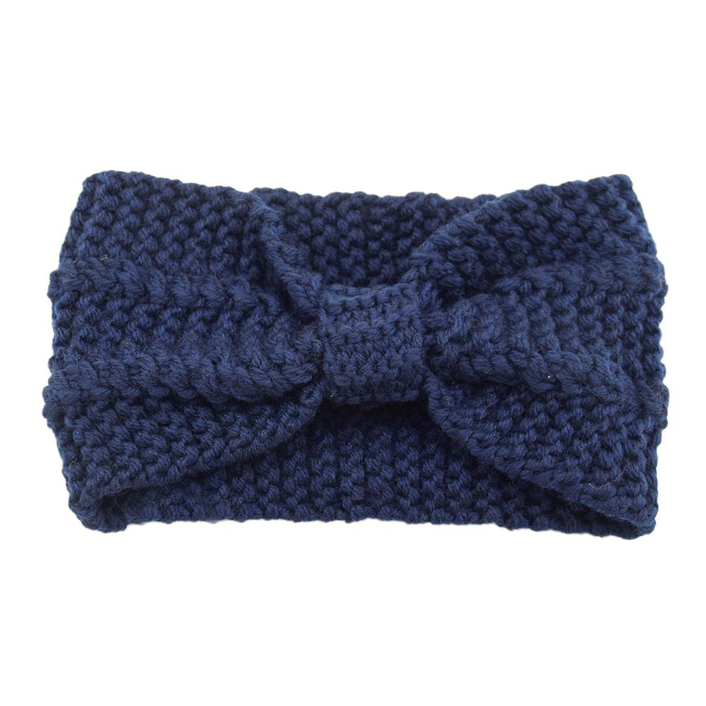 Effen Kleur Gebreide Hoofdbanden Winter Oorwarmers Gedraaid Elastisch Tulband Vrouwen Meisjes Haarbanden Pluche Gebreide Hoofddoek Hoofddeksel