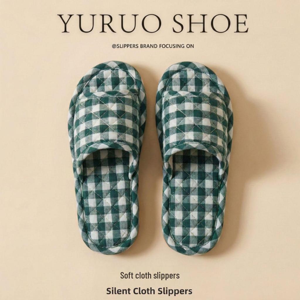 2025 Unisex Linen Slippers: Silent, Non-slip Cotton for All Seasons, Ideal for Home and Indoor Wooden Floors.