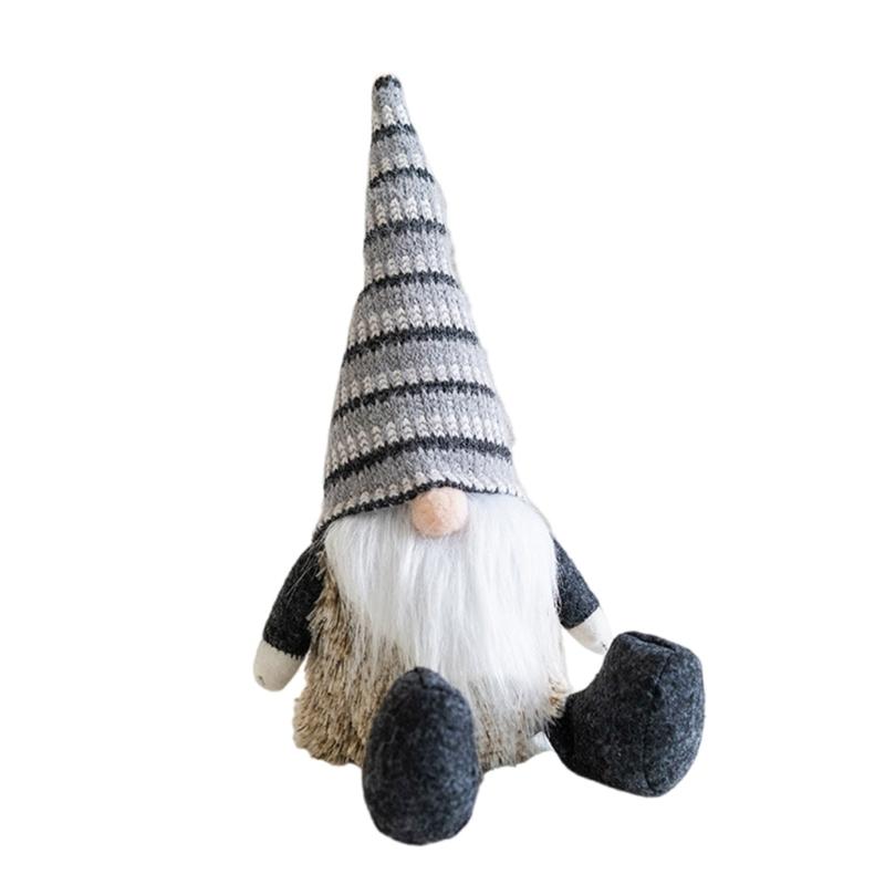 Festival Plüschgnome Puppen Dekoration Einzigartige Plüsch Langhut Gnome Ornament für Verzaubernde Weihnachts-Kamin-Dekoration