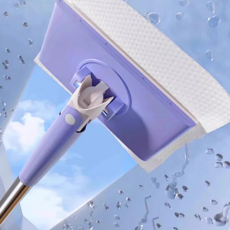 Nowy Automatyczny Klips do Mopu z Mikrofibry do Czyszczenia Twarzy, Usuwania Kurzu, Papieru, Suchej Ścierki, Mopa do Podłogi, Mokrej Ścierki, Gospodarstwa Domowego, Wielofunkcyjny