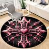 1pc Gothic Heart Cross Chair Carpet for Office  Machine Washable Rug for Office,  Good Gift for Family or Friends Yy251225251