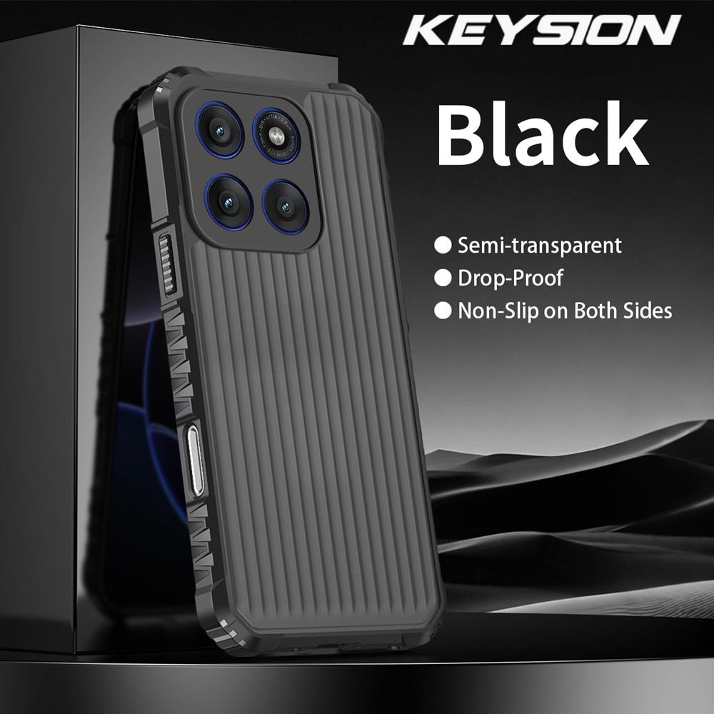 KEYSION Heavy Duty Shockproof Phone Case for Motorola Edge 50 60 Pro 5G Translucent Matte Back Cover for MOTO Edge 60 50 Fusion