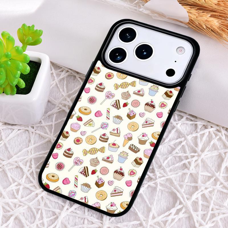Chocolate Cakes Eclairs Sweet Phone Case for iPhone 17 Air 16 15 11 12 14 13 Pro Max Shockproof Cover