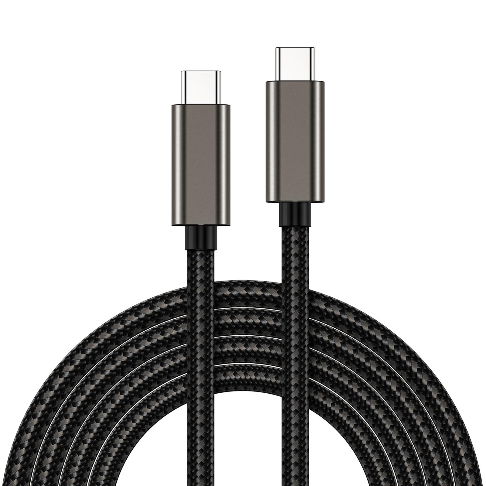 

0.5M 3M Long Cable USB 3.2 Gen 2 Type C To C For iPhone 15 16 17 Pro Macbook Samsung Oneplus PD 100W 4K Video ThunderBolt3 USBC 0.3m чёрный