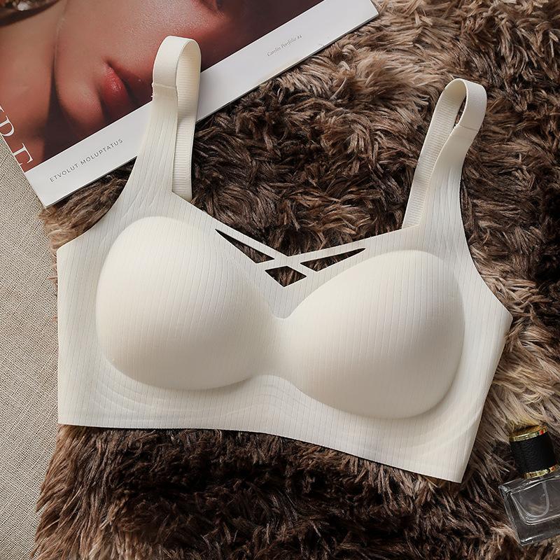 

Невидимый бюстгальтер Женское собирающее нижнее белье Фиксированная чашка Сексуальный бюстгальтер Пуш-ап 2XL бежевый