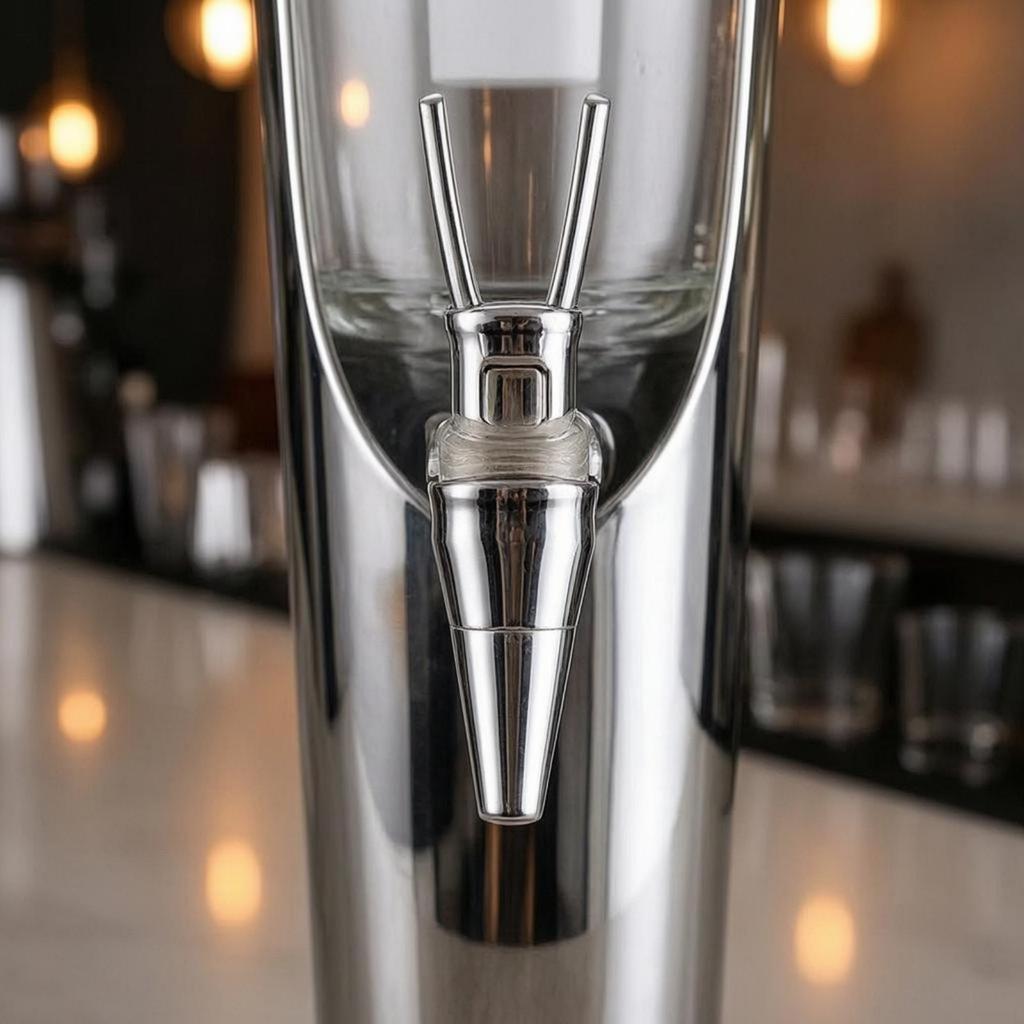 Dispensador de Cerveza Transparente Alto para Bebidas para Fiesta, Bar