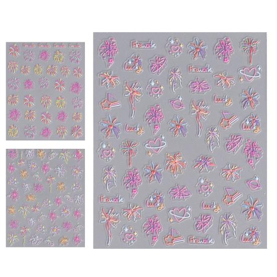 Neujahrs-Nagelaufkleber, romantisches PVC, einfach anzubringen, langlebig, umweltfreundlich, Nagelkunst-Aufkleber, Damen-Accessoires