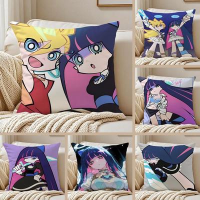 P-Panty & S-Stocking With Garterbelts Cushion Cover Pillowcase Anti-Dustmite Invisible Zipper Short Plush Sofa Cushion