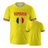 Męski Damski Casualowy T-shirt z Krótkim Rękawem z Nadrukiem Drużyny Narodowej Wygodny Lekki Oddychający Letni Top na Aktywności na Świeżym Powietrzu
