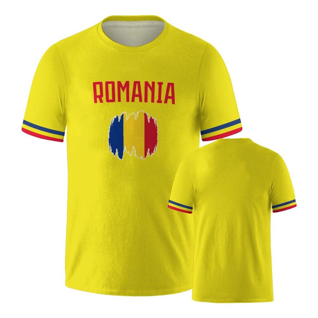 Męski Damski Casualowy T-shirt z Krótkim Rękawem z Nadrukiem Drużyny Narodowej Wygodny Lekki Oddychający Letni Top na Aktywności na Świeżym Powietrzu