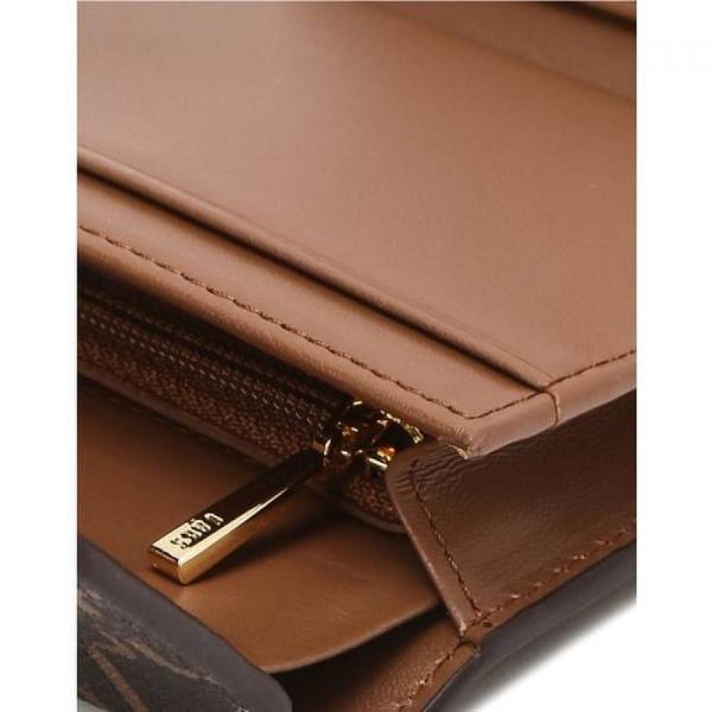 Daks Brown Dd Logo Pattern Leather Wallet Dcwa4e718w2