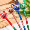 0.5mm Writing Pen Black Signing Pen Christmas Stationary Supplies Christmas Gel Pens Pressable Pens