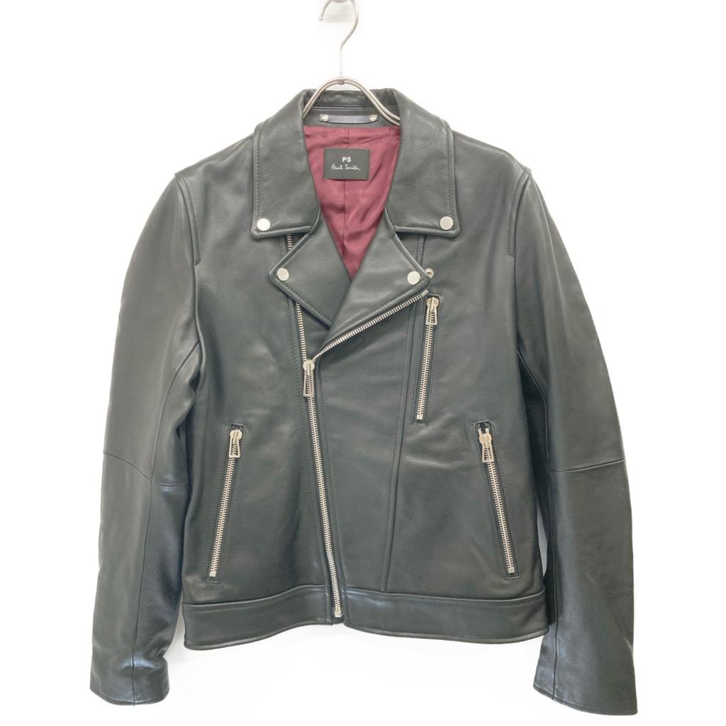 PS Paul Smith Black Leather Rider's Jacket Jacket L blackUsed