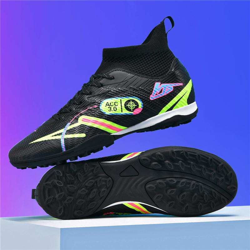 Stylish  Men's Soccer Boot Large Size 32-46 TF/FG Fast Soccer Sneakers Teenager Outdoor High Top Men Football Shoes Cleats