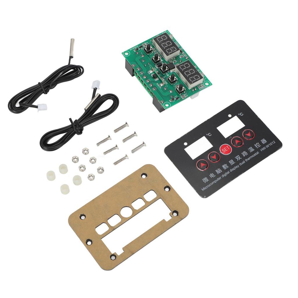 220V Temperature Controller Digital Display Dual Relay Thermostat Regulator Module HWW1012