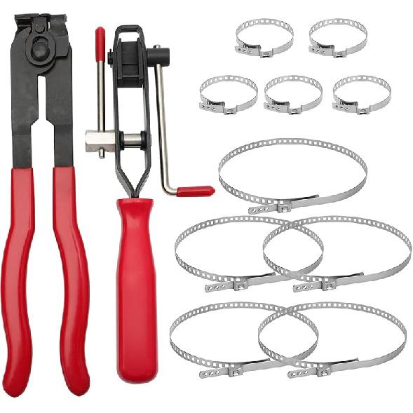 Alpha Rider For Auto/ATV CV Joint Axle Boot Clamp Pliers Tool With 20 Crimp Bands -Ear Type Extension For Most Cars
